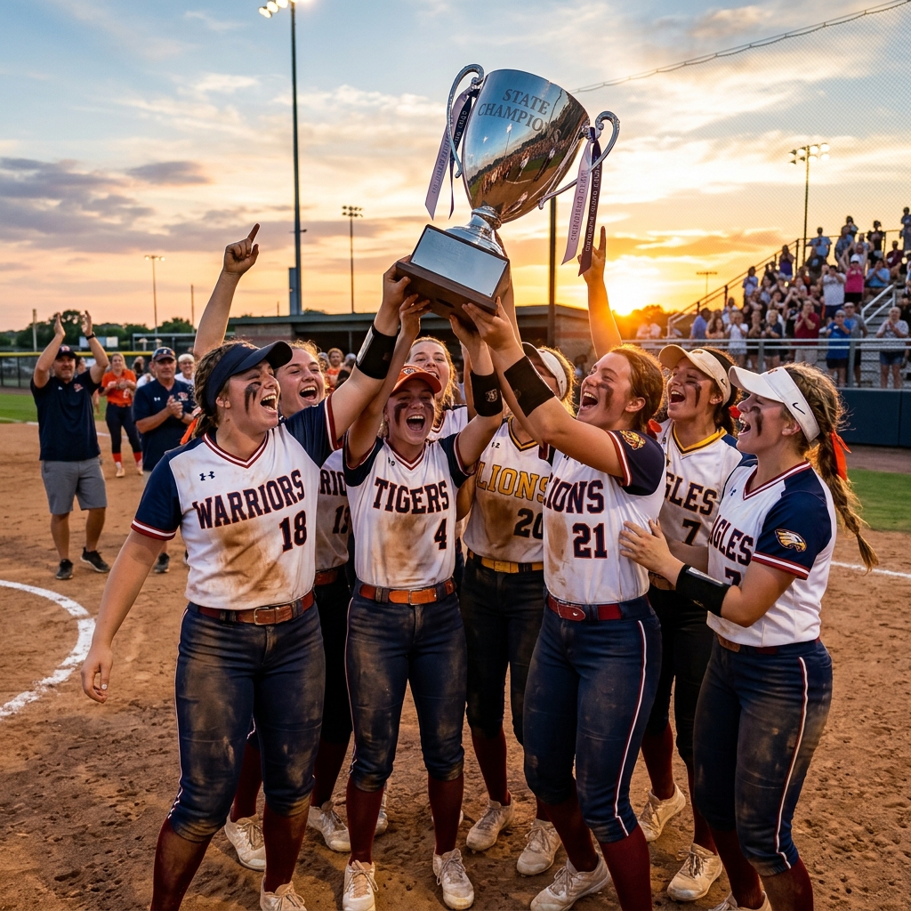 Varsity Softball victory celebration